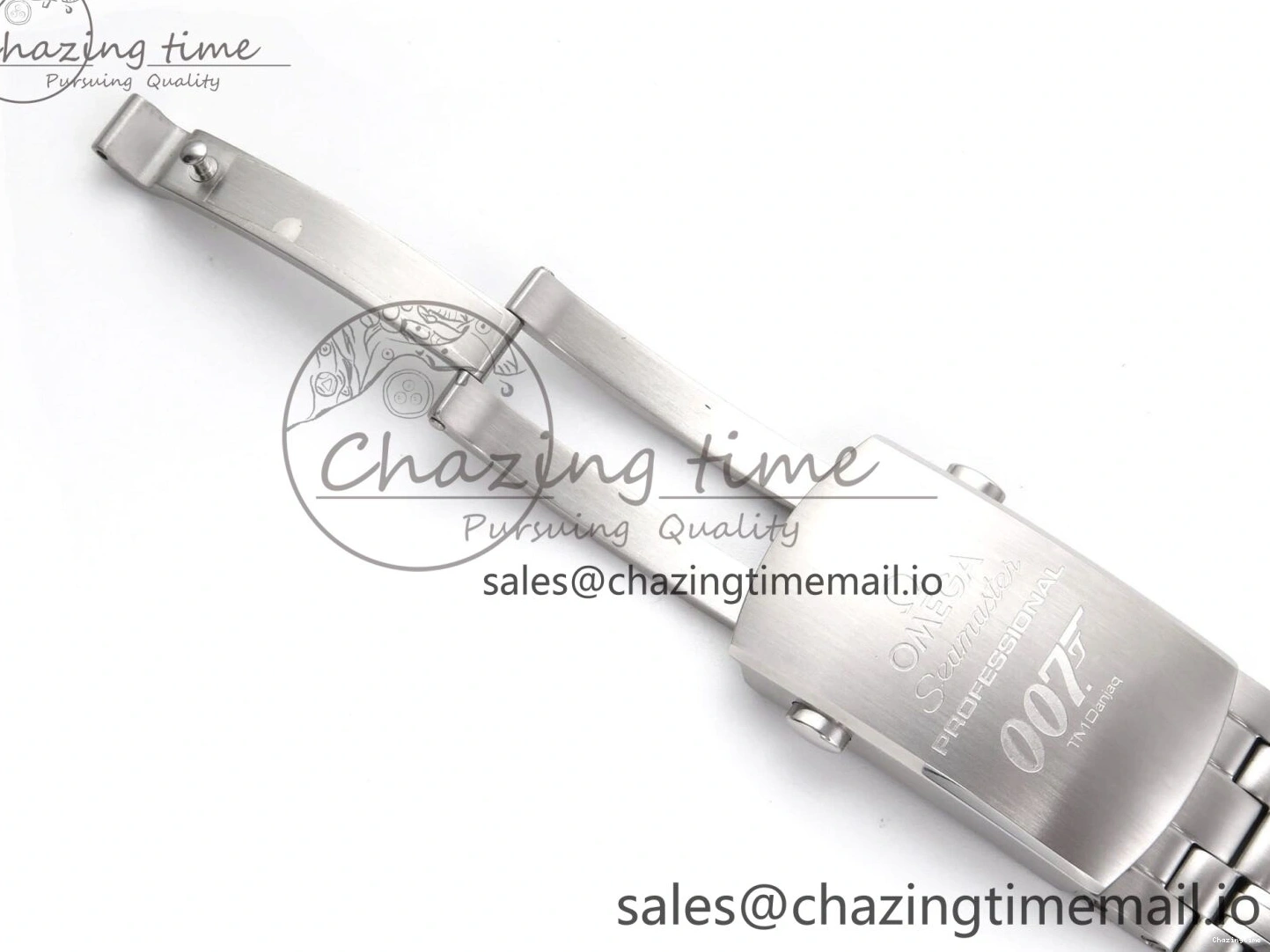 0409 HighQuality Seamaster Diver 300M OMF 1:1 Best Edition Blue Red Ceramic White Dial on SS Bracelet A 7705